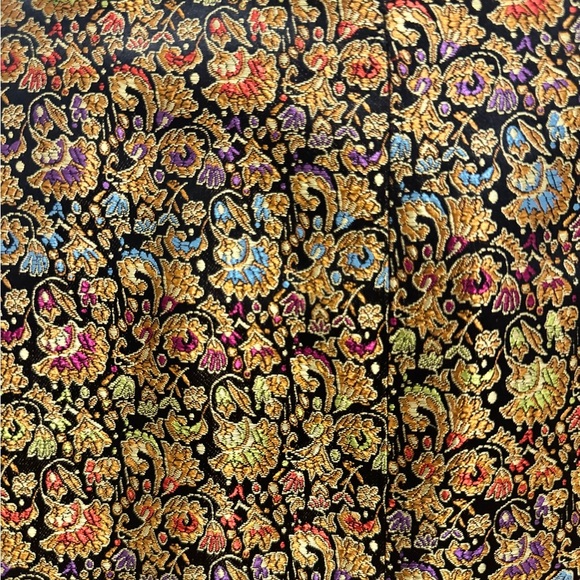 SilkLand Gold Black Office Shacket Jacket Floral Frenzy Blazer Statement Office - Picture 4 of 13